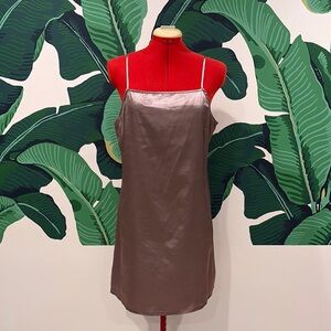 Dusty Rose Pink Satin Slip Dress